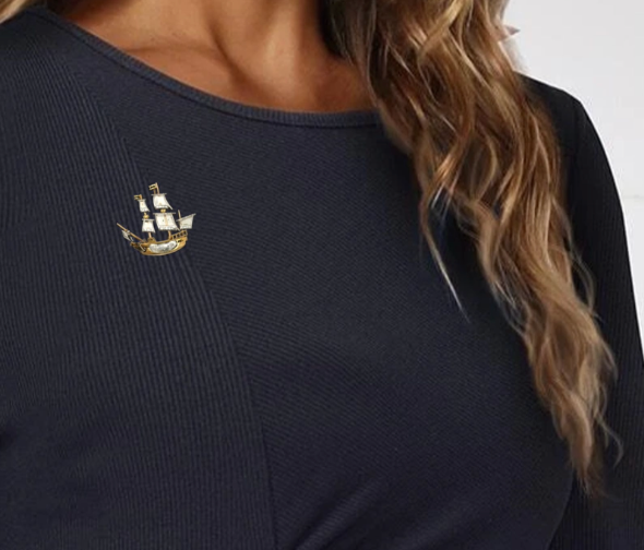 Aeolus with Boat Brooch