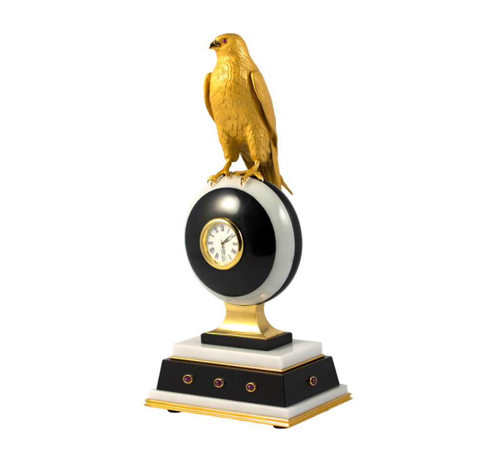 Glorious Eagle Table Clock