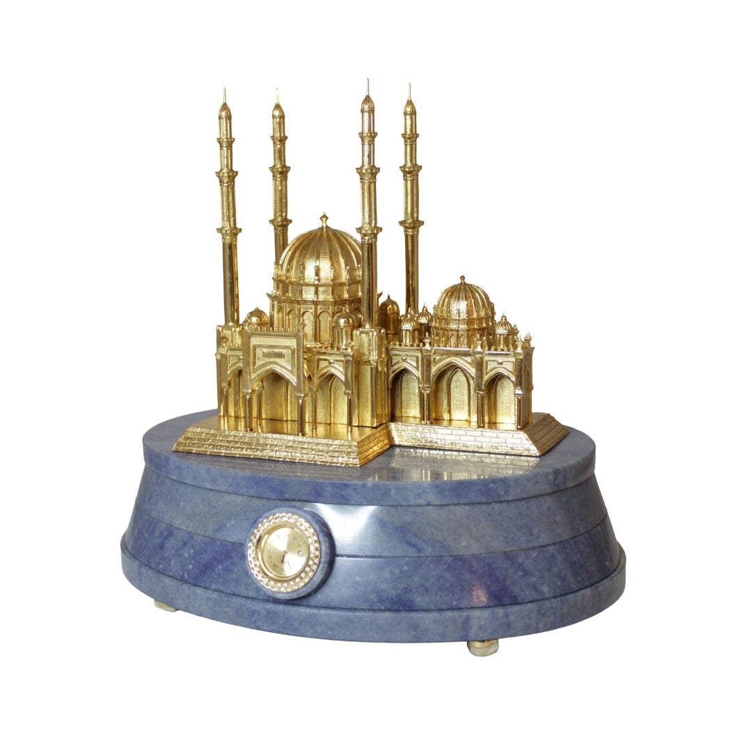 Heydar Mosque Sculpture Miniature with Clock