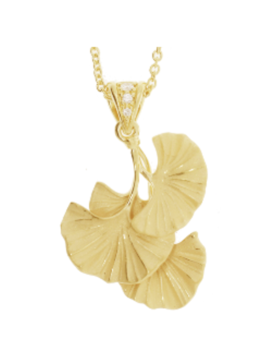 Gold Necklace “GINGKO” - Manuel Carrera Cordon