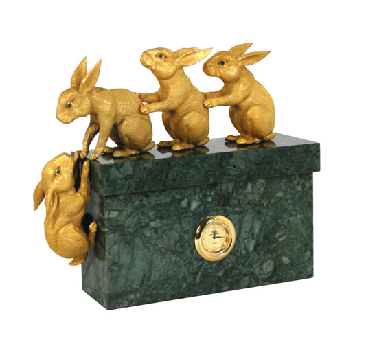 Bunnies Table Clock
