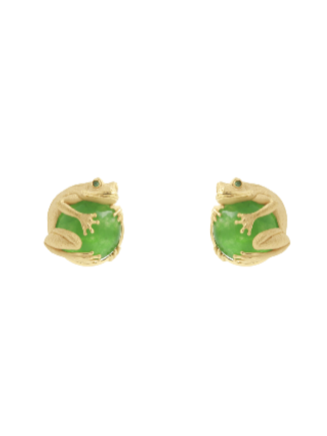 Gold Earrings “KAERU” - Manuel Carrera Cordon