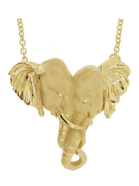 Gold Necklace “ELEPHANTS” - Manuel Carrera Cordon